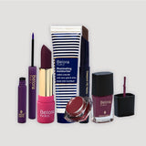 Purple Combo (Eyeliner + Lip & tint + Malaysian mauve + HD matte + Nail paint + illuminating Moisturizer) - Belora 